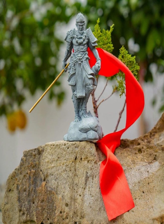 livelyfish Aquarium Monkey King Statue Standing Sun Wukong Figurine Sandstone Decorative for Fish Tank Garden Decor (M) - Image 3